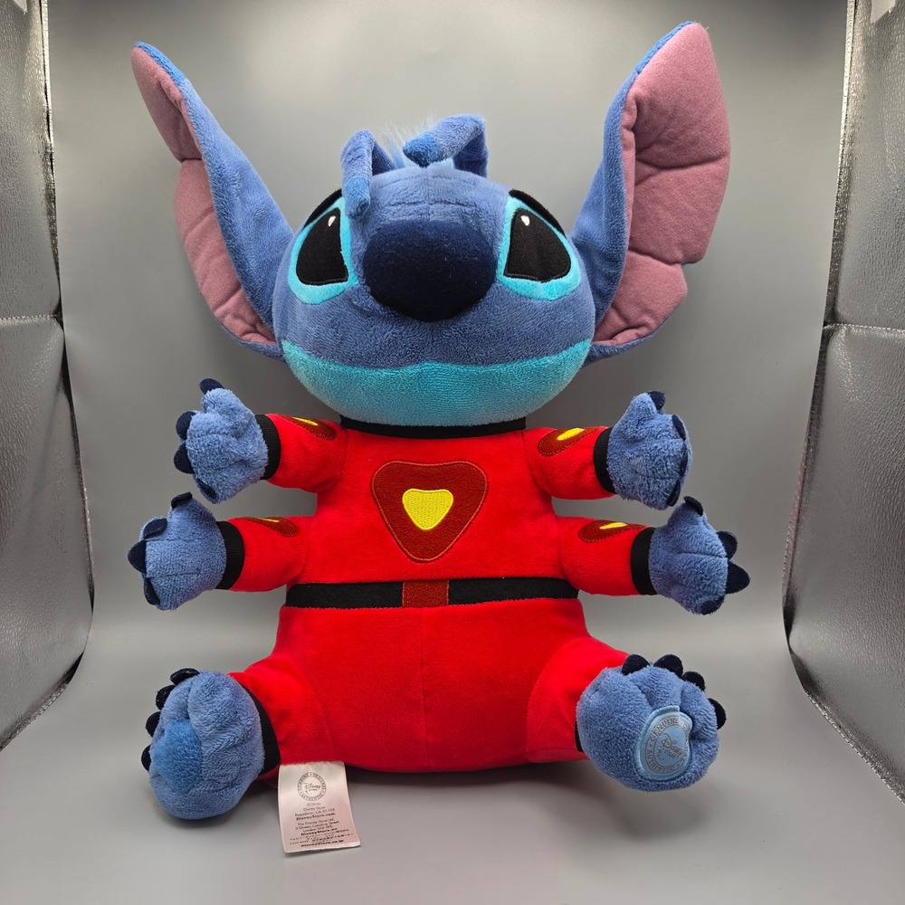 Disney Store Stitch Experiment 626 Red Spacesuit 12 Inch Plush Four Arms Alien